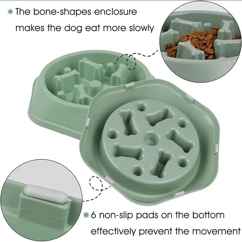 TechnuPet Dog Bowls Slow Feeder Dog Bowl