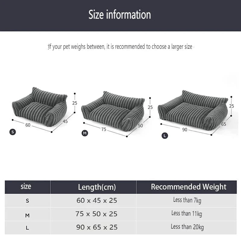 TechnuPet Cat Bed Striped Plush Cat Bed