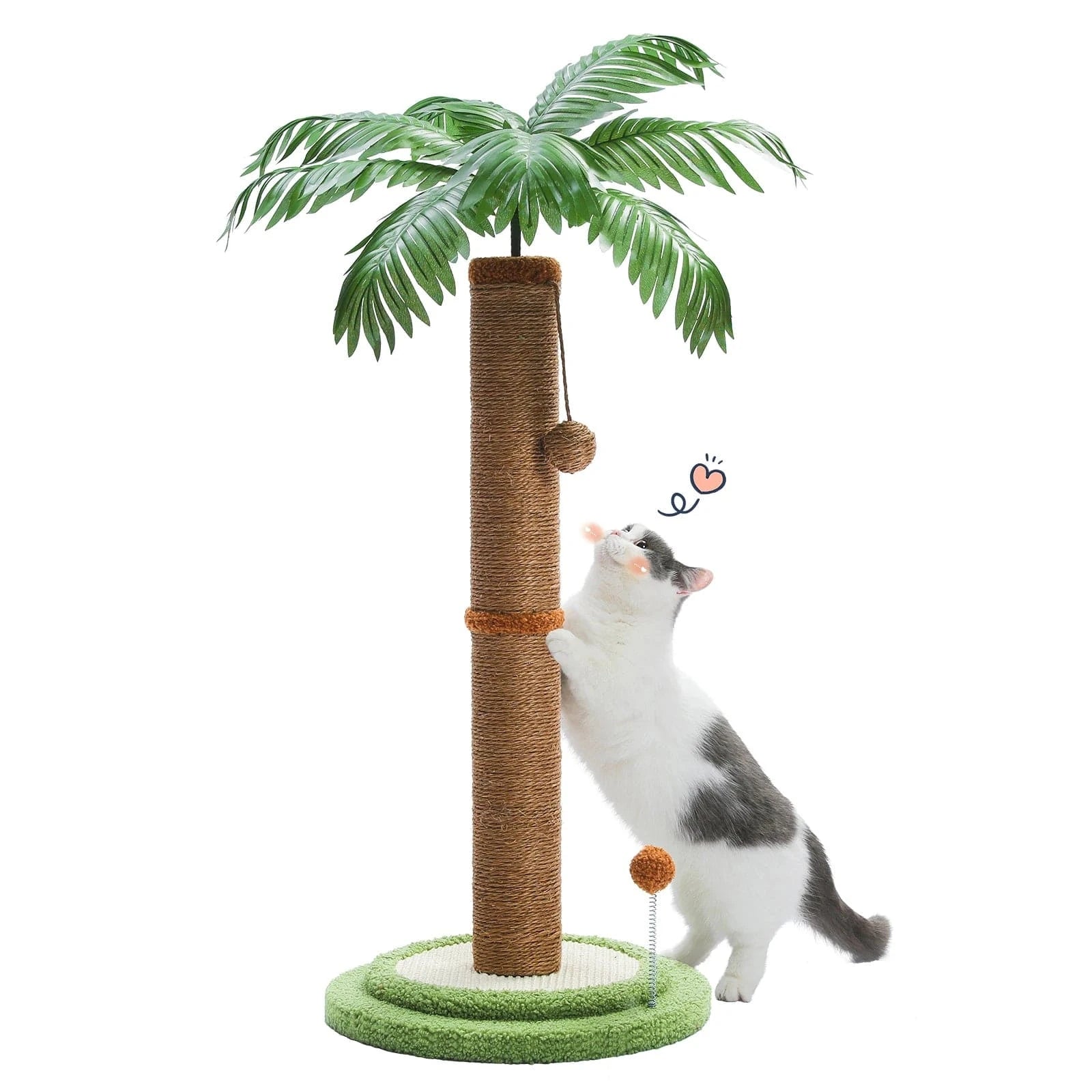 TechnuPet Cat Scratching Post Tall Cat Scratching Post with Spring Ball