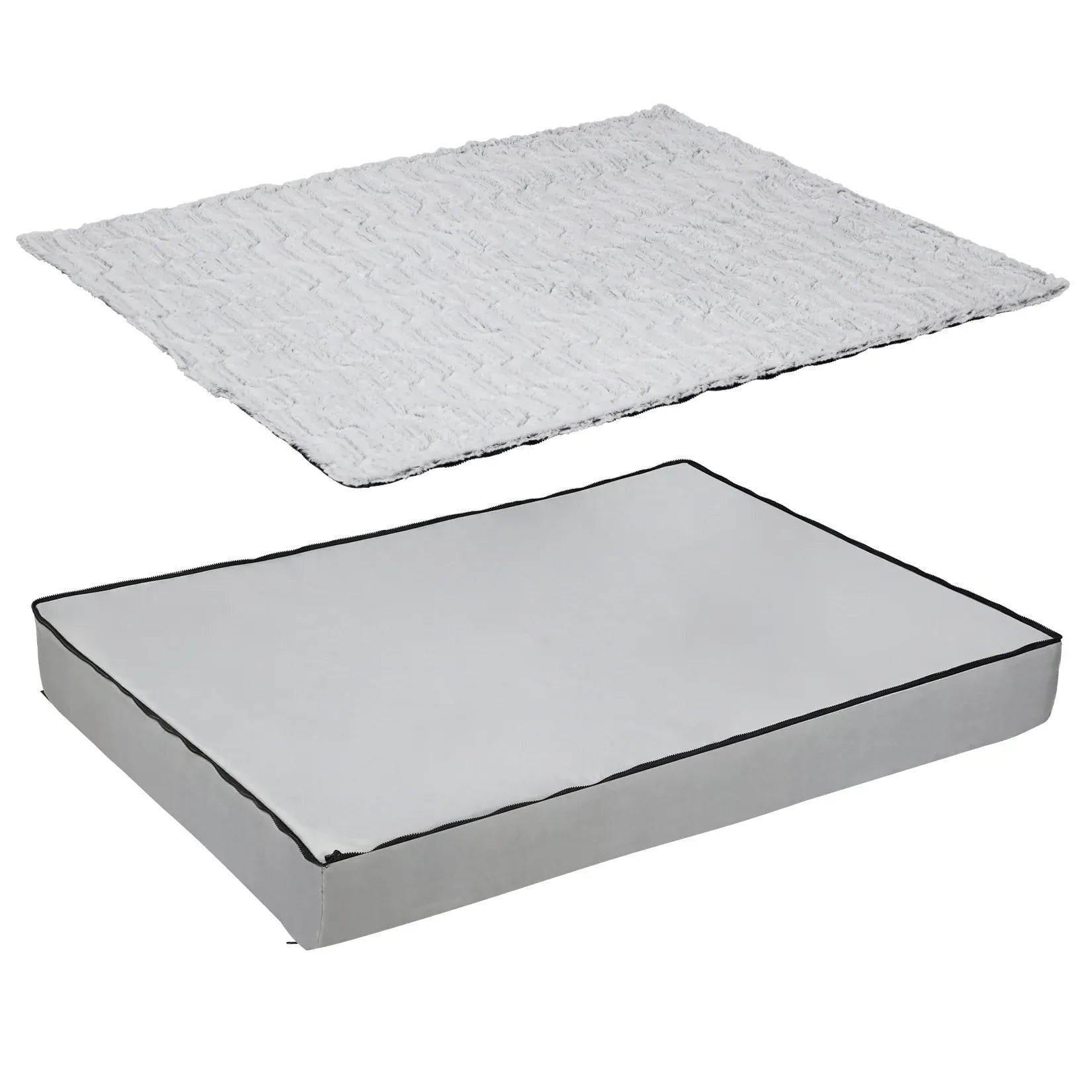 TechnuPet Dog Bed Grey / L / UNITED KINGDOM Thick Orthopedic Dog Bed