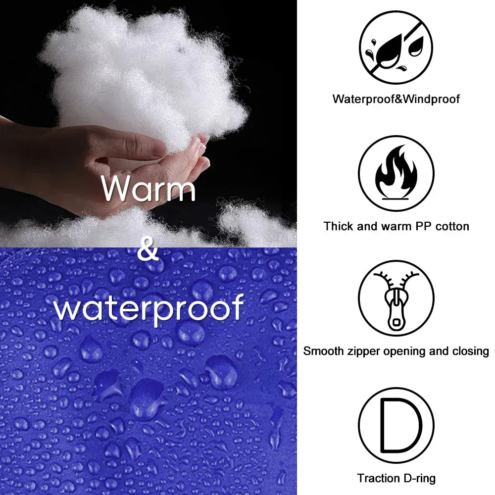 TechnuPet Dog Sweaters Thick Waterproof Warm Dog Coat with Fur Collar