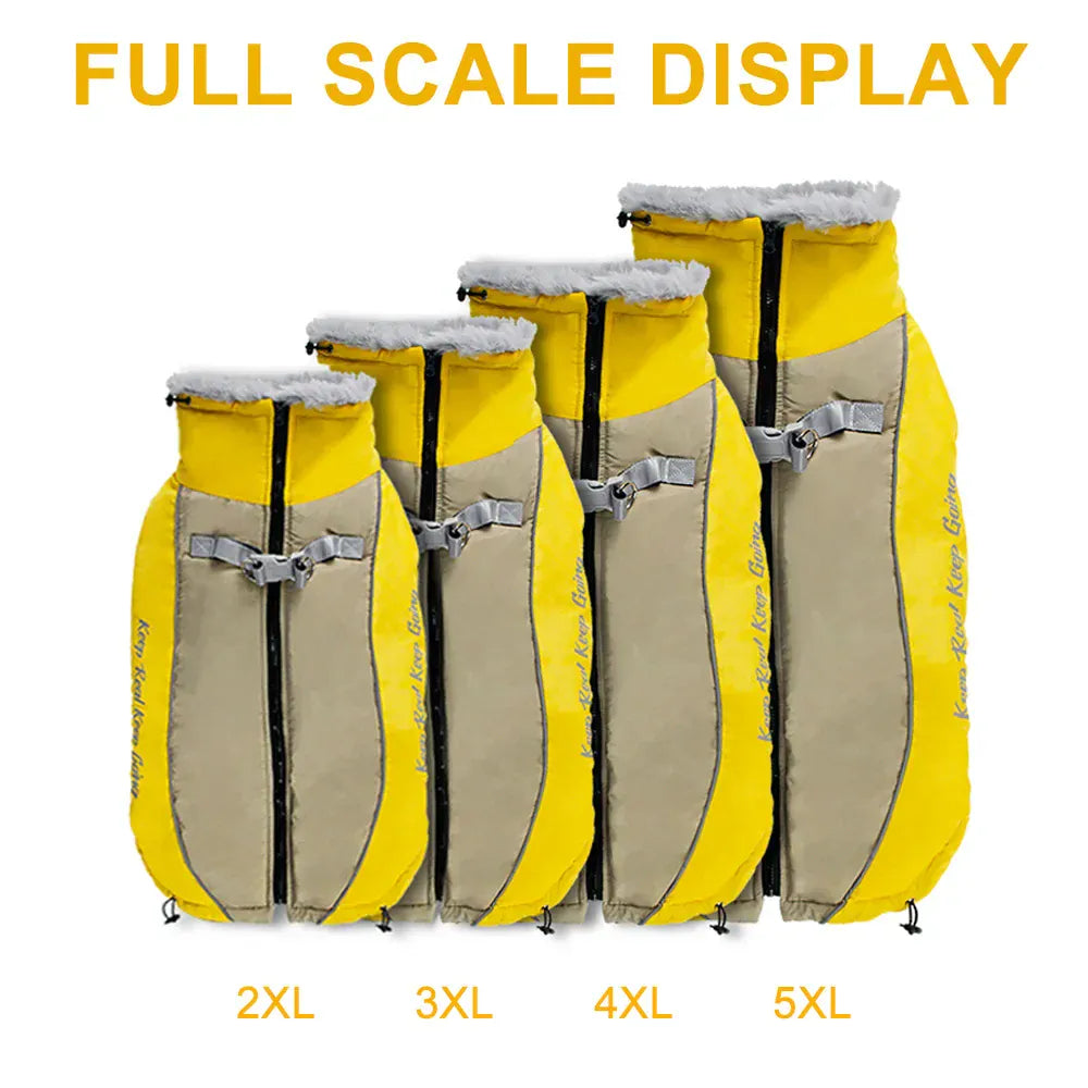 TechnuPet Dog Sweaters Thick Waterproof Warm Dog Coat with Fur Collar