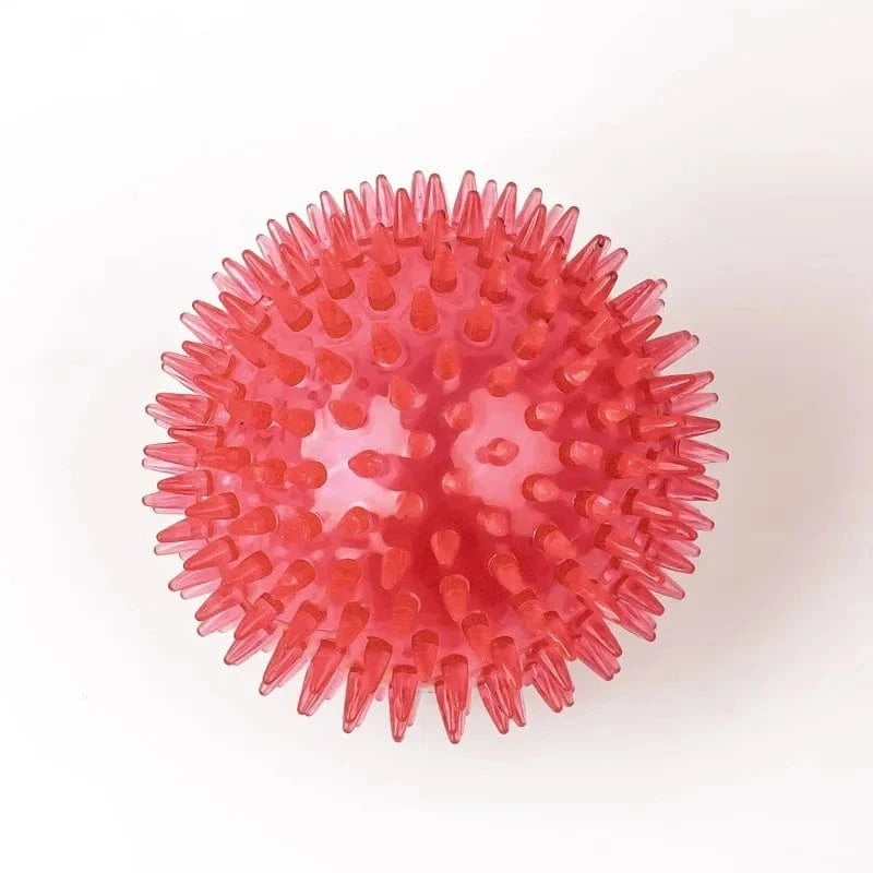 TechnuPet Dog Toys Red / M-9CM TPR Squeaky Spiky Ball