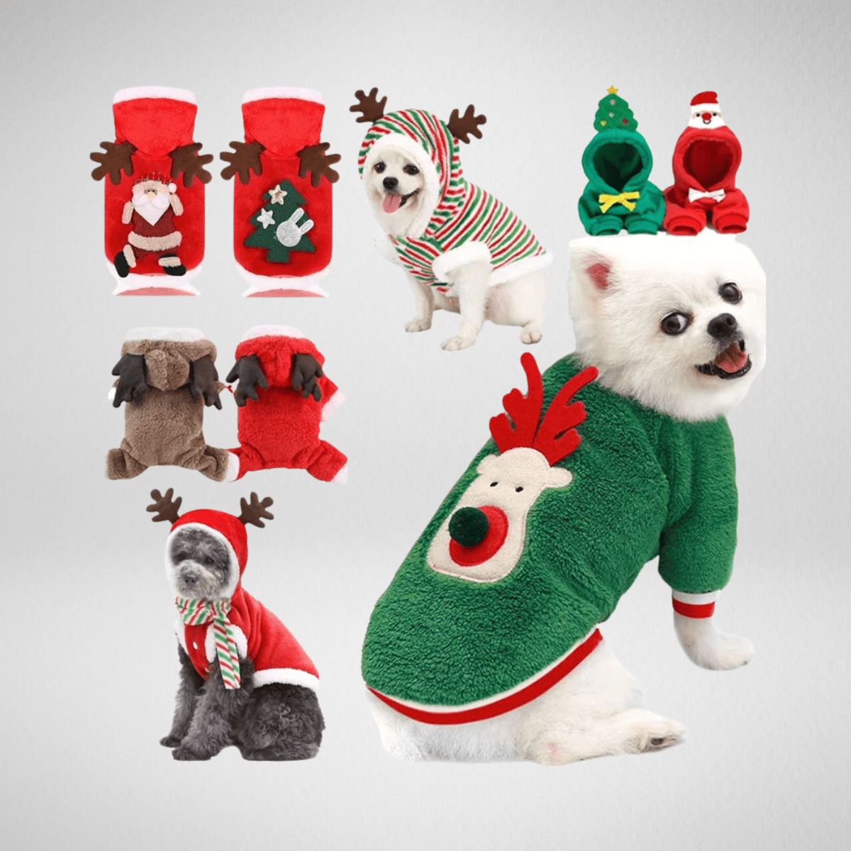 TechnuPet Dog Christmas Outfit Warm Christmas Hoodie for Dogs