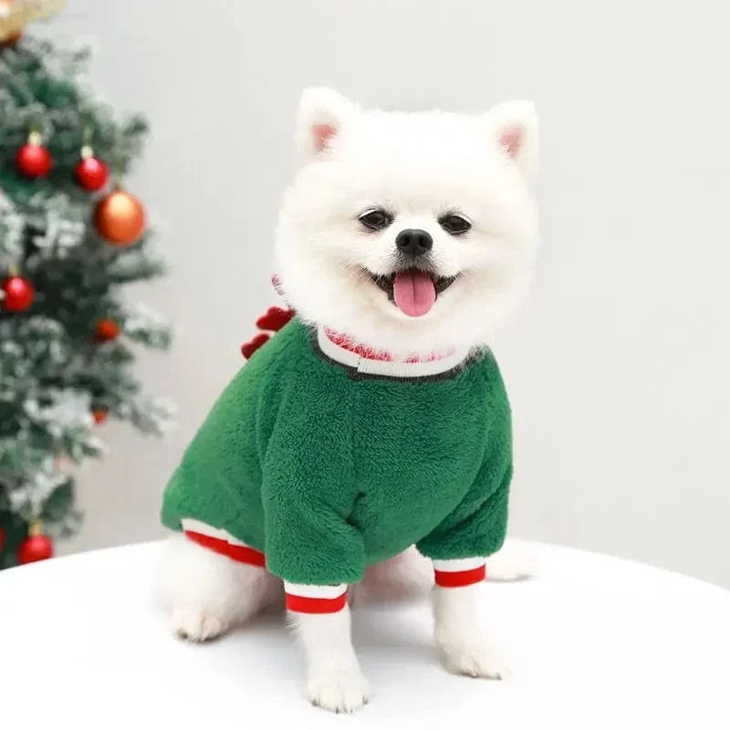 TechnuPet Dog Christmas Outfit Warm Christmas Hoodie for Dogs