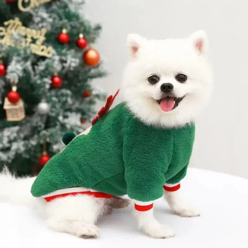 TechnuPet Dog Christmas Outfit Warm Christmas Hoodie for Dogs
