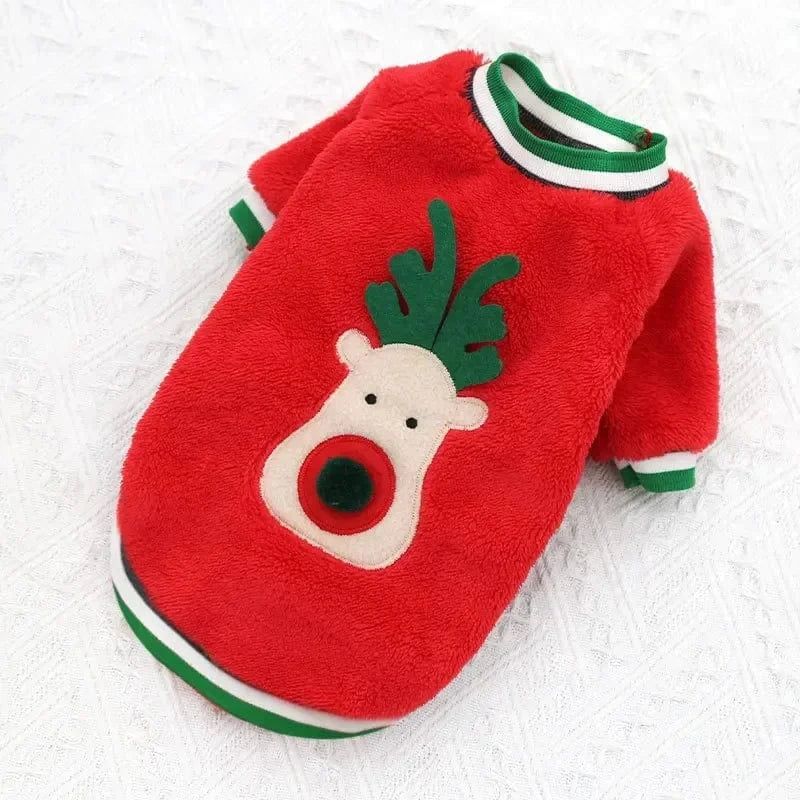 TechnuPet Dog Christmas Outfit Warm Christmas Hoodie for Dogs