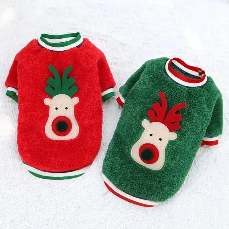 TechnuPet Dog Christmas Outfit Warm Christmas Hoodie for Dogs