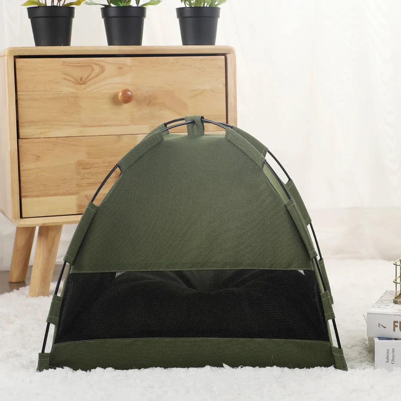 TechnuPet Cat Bed Winter Clamshell Cat Tent Bed