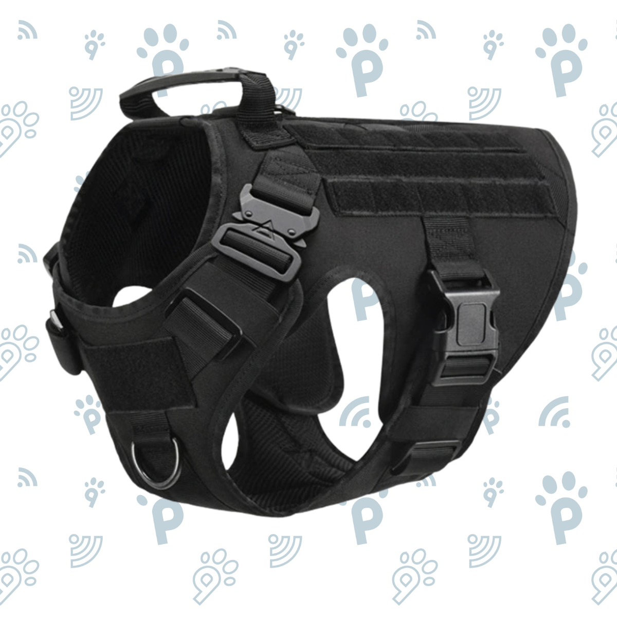 Harnais tactique militaire pour chien