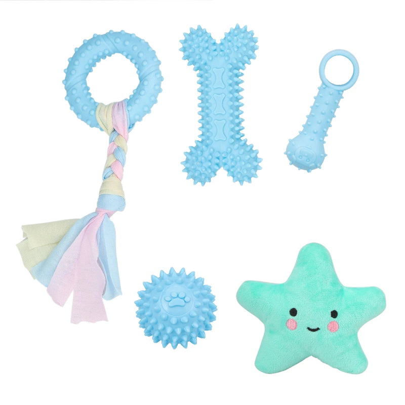 5-Pack Plush Dog Toys