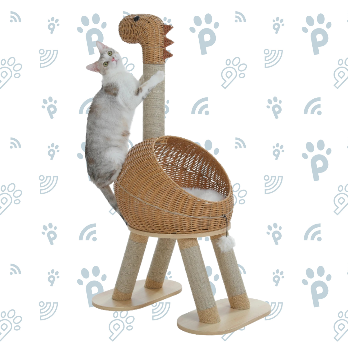 Arbre à chat dinosaure fantaisiste