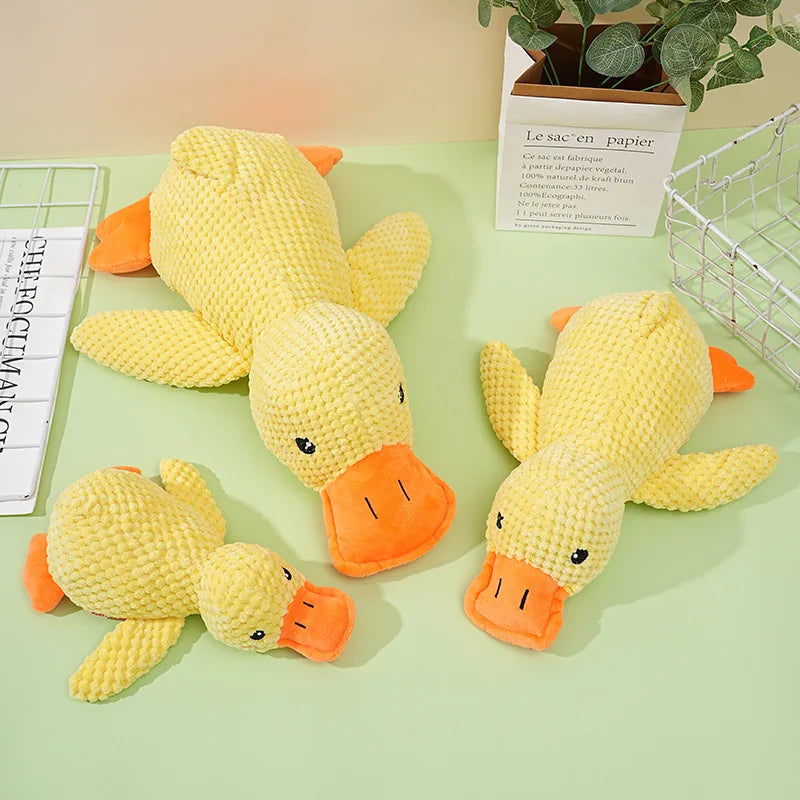 Bite-Resistant Plush Duck Dog Toy