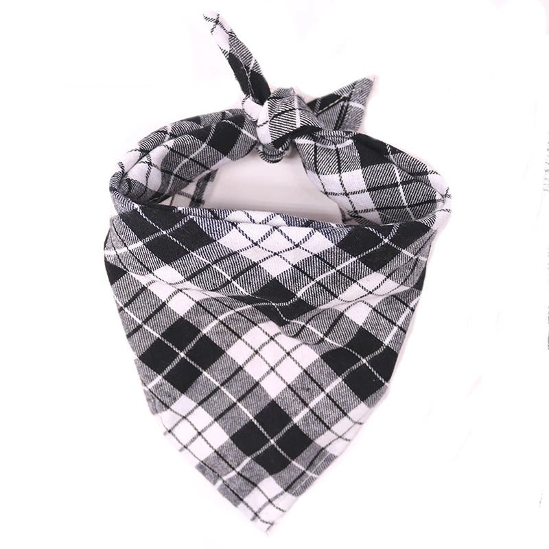 Cotton Plaid Dog Bandana
