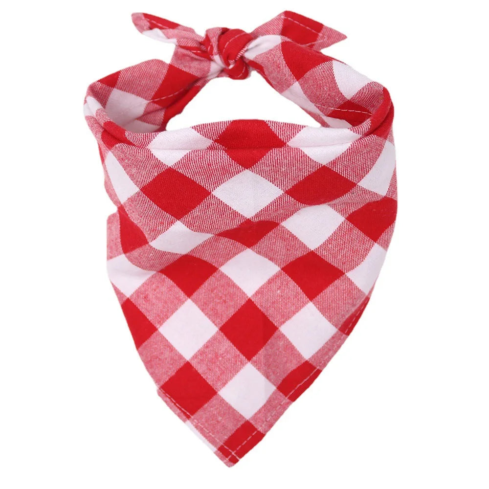 Cotton Plaid Dog Bandana