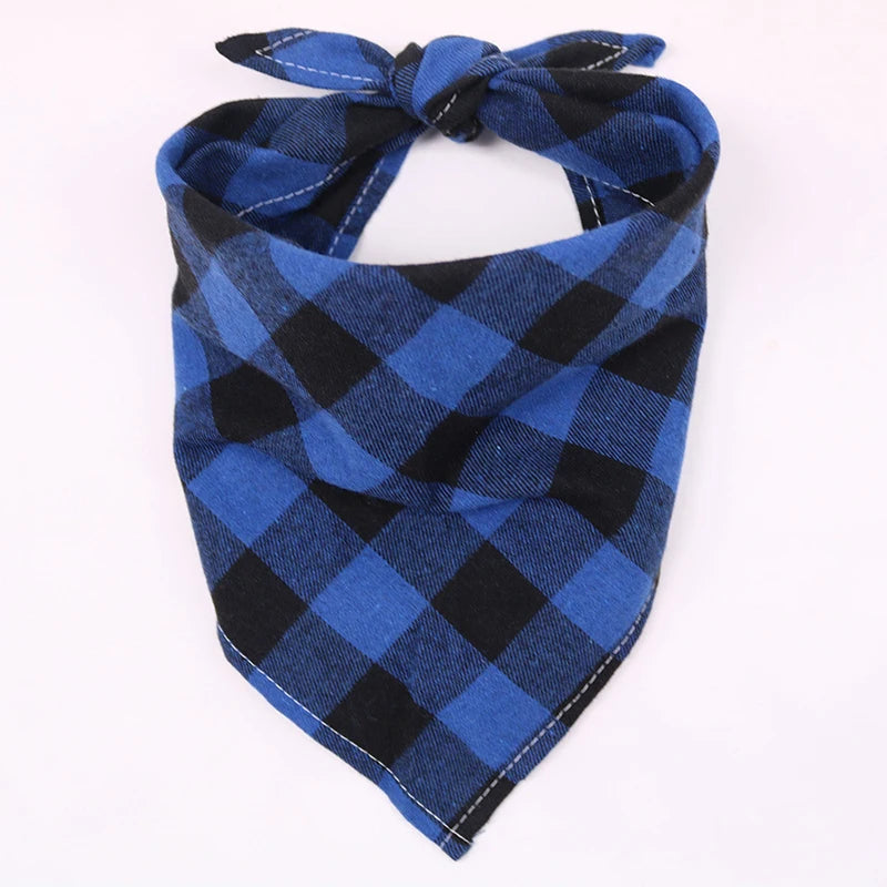 Cotton Plaid Dog Bandana