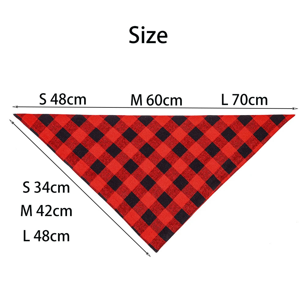 Cotton Plaid Dog Bandana