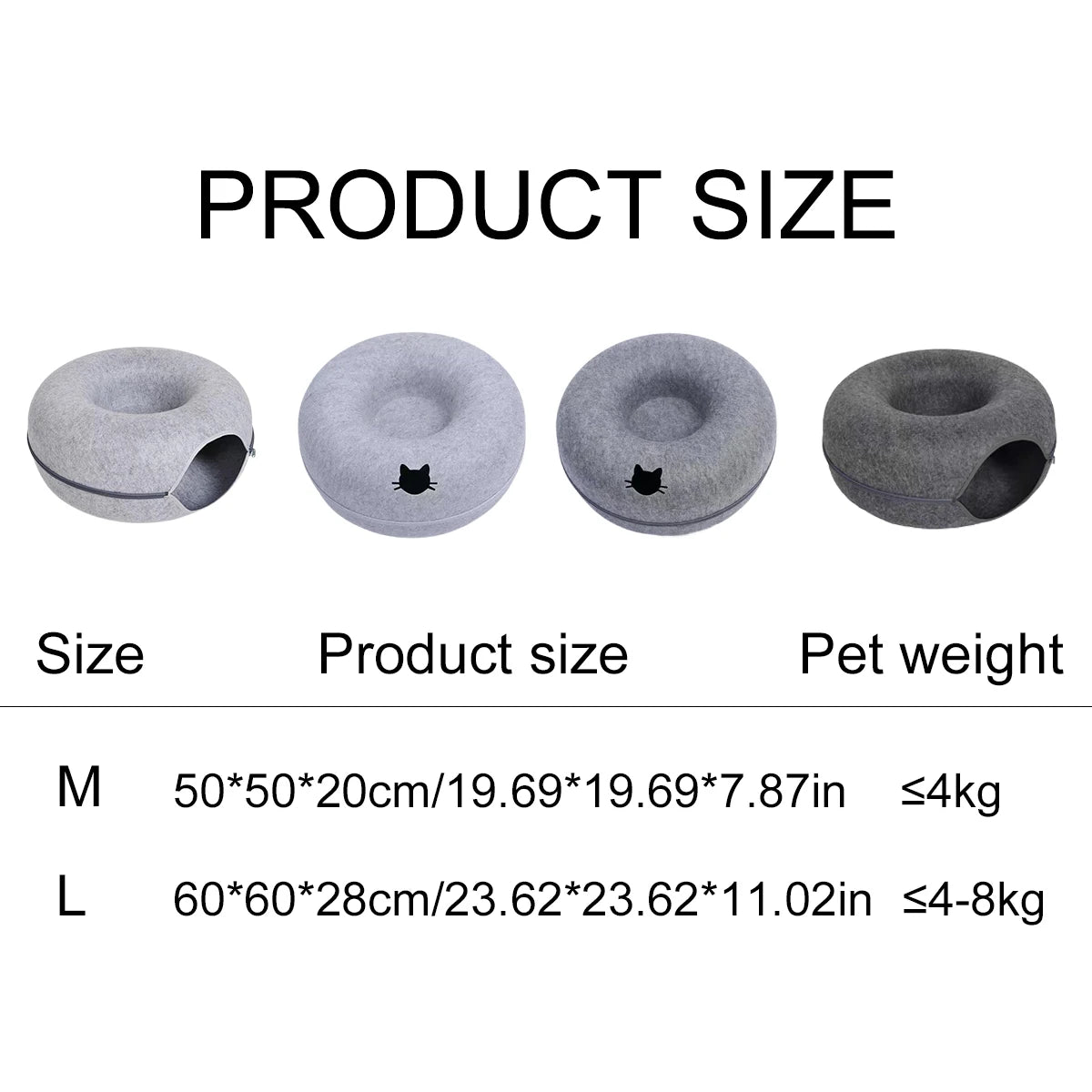 Felt Donut Cat Bed & Tunnel