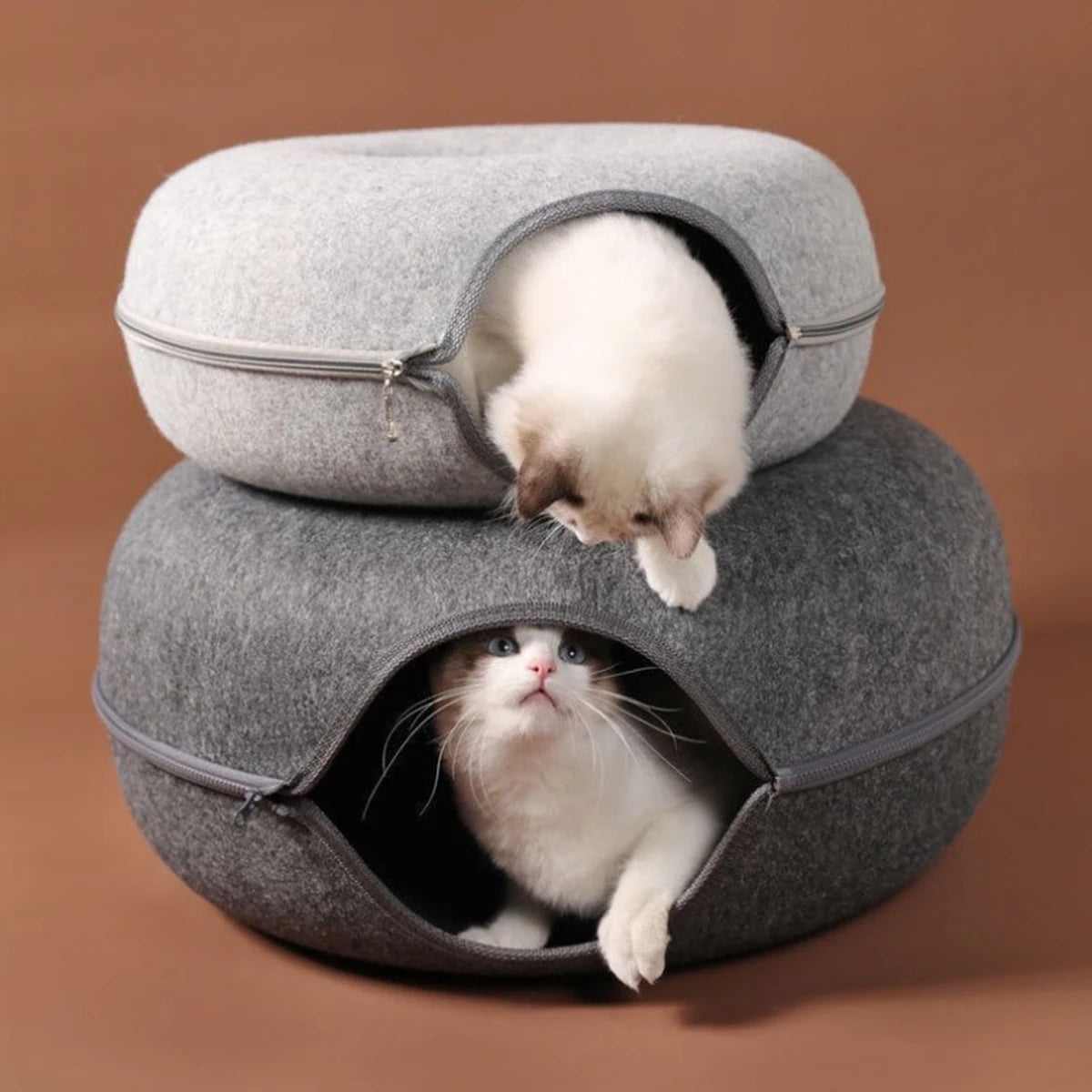 Felt Donut Cat Bed & Tunnel