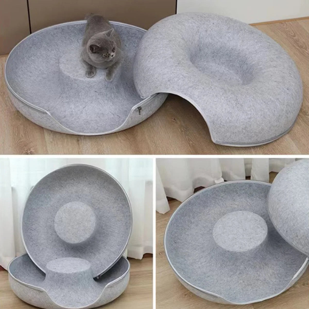 Felt Donut Cat Bed & Tunnel