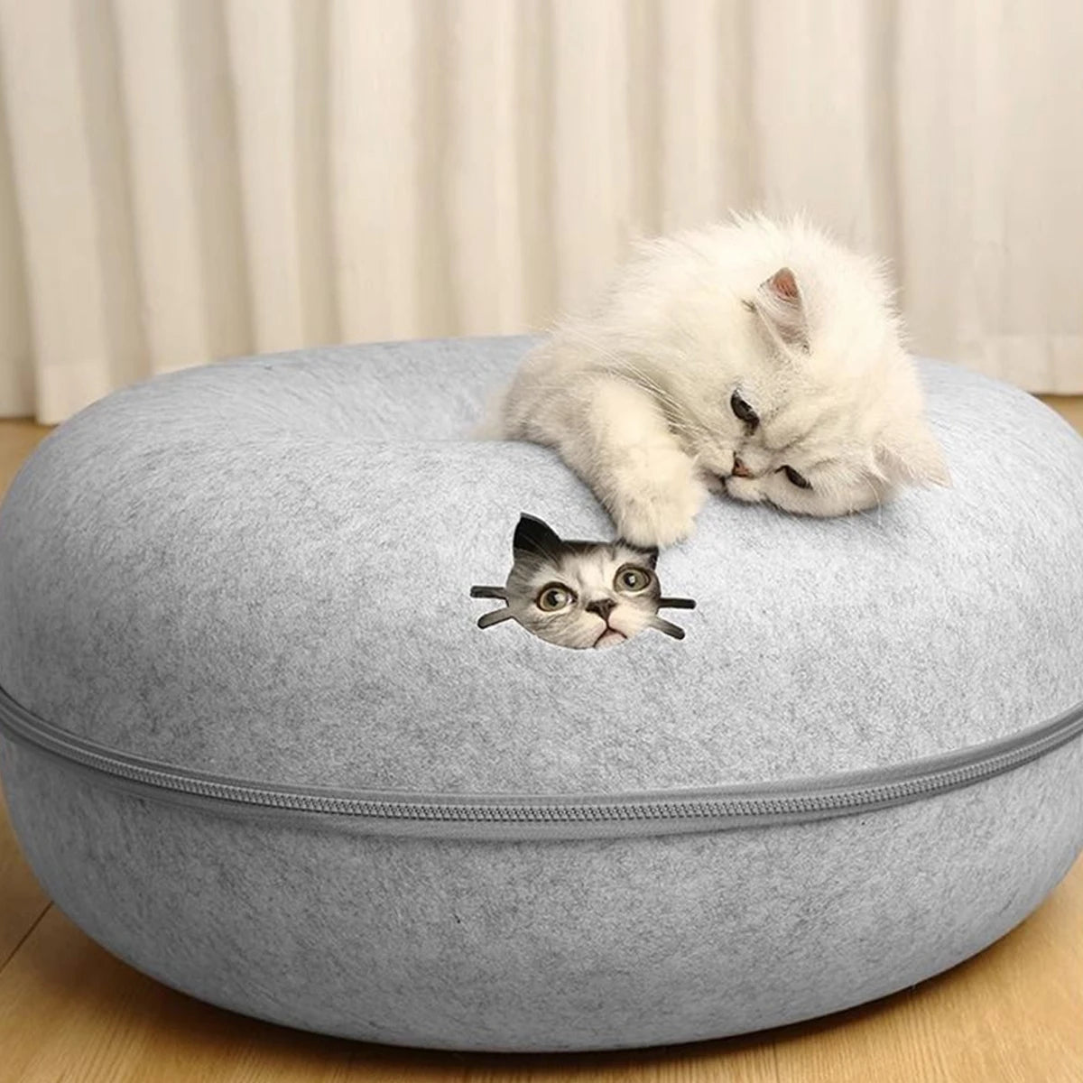 Felt Donut Cat Bed & Tunnel