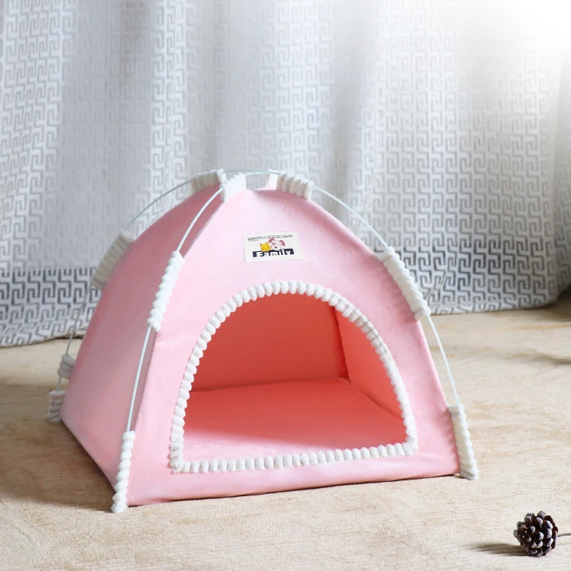 Foldable All-Season Cat Tent House