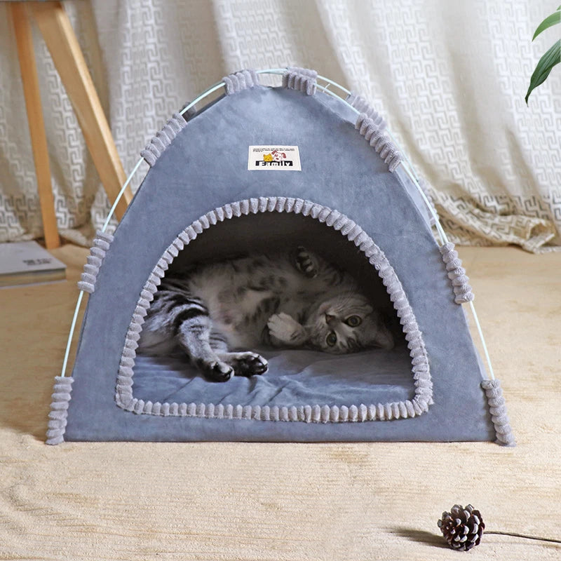Foldable All-Season Cat Tent House