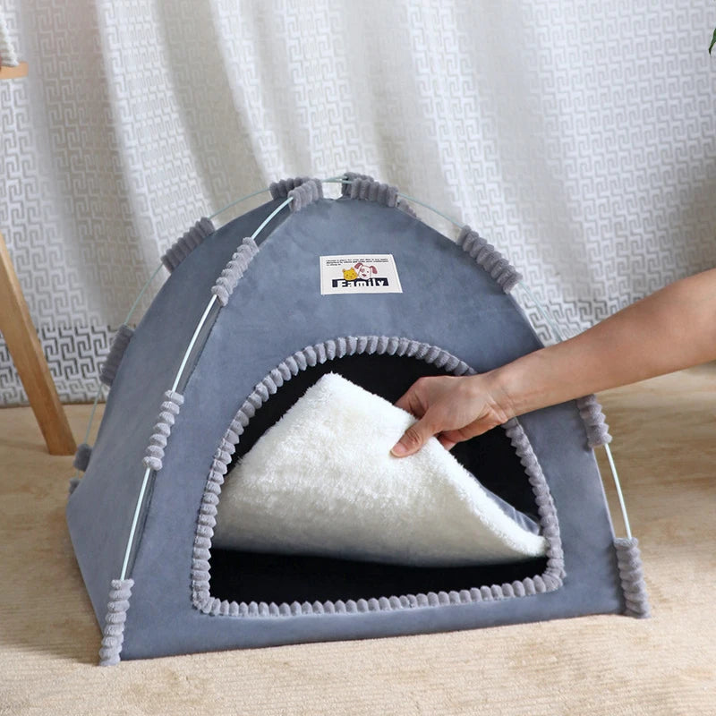 Foldable All-Season Cat Tent House