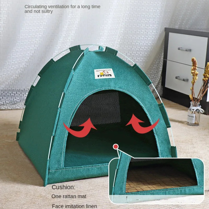 Foldable All-Season Cat Tent House