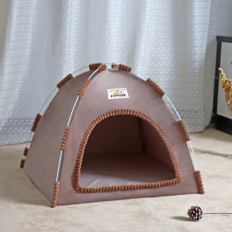Foldable All-Season Cat Tent House