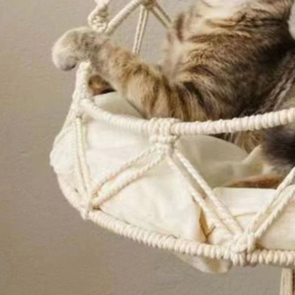 Hand-Woven Boho Kitten Hammock