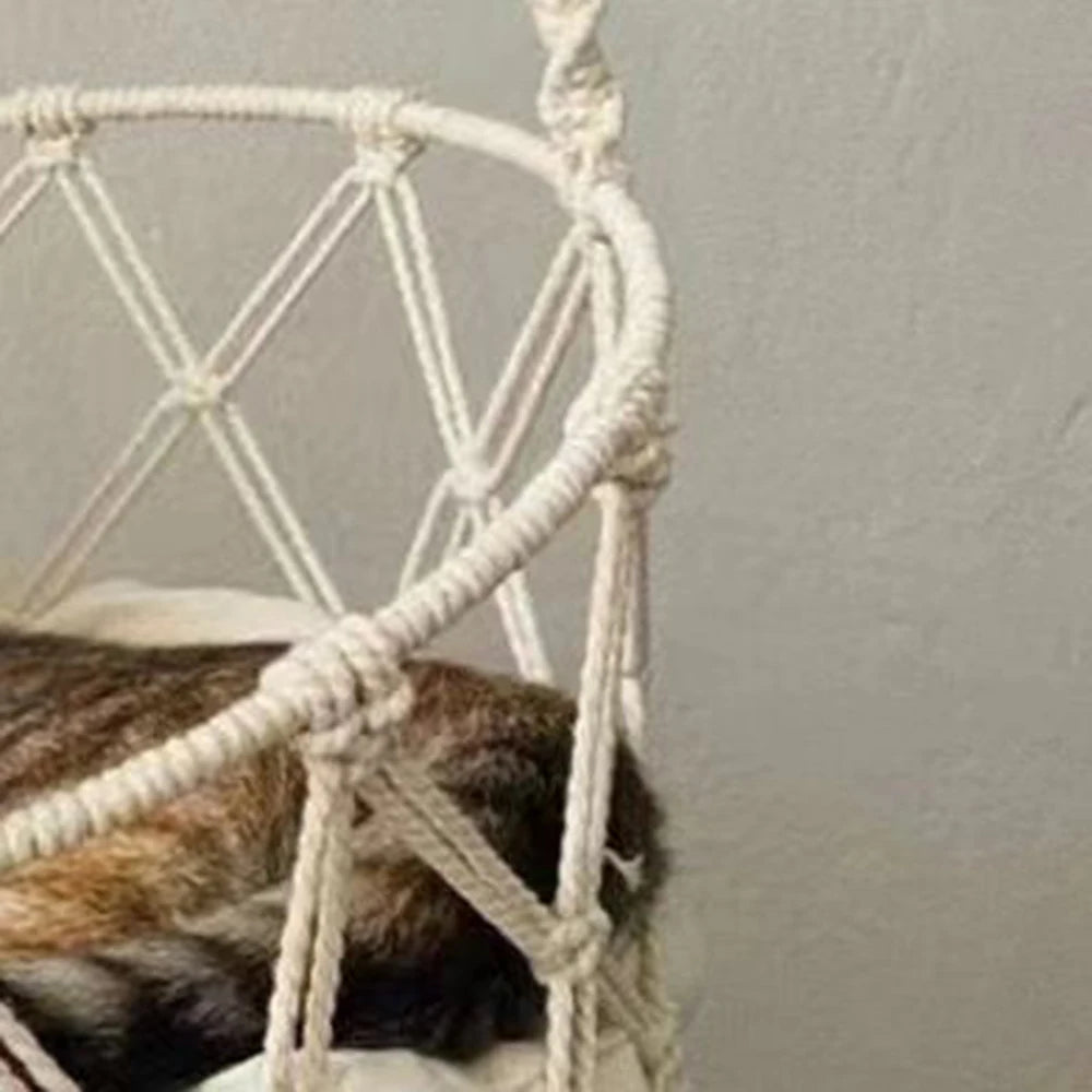 Hand-Woven Boho Kitten Hammock