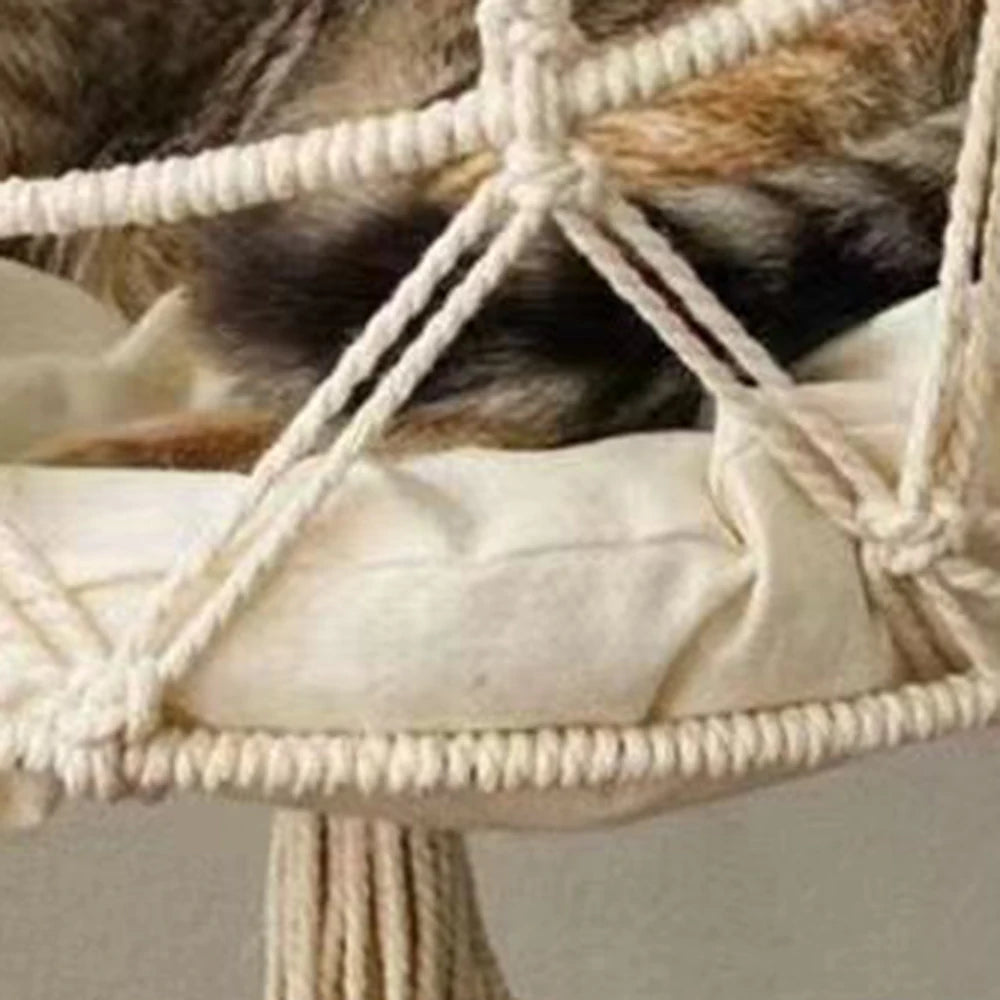 Hand-Woven Boho Kitten Hammock