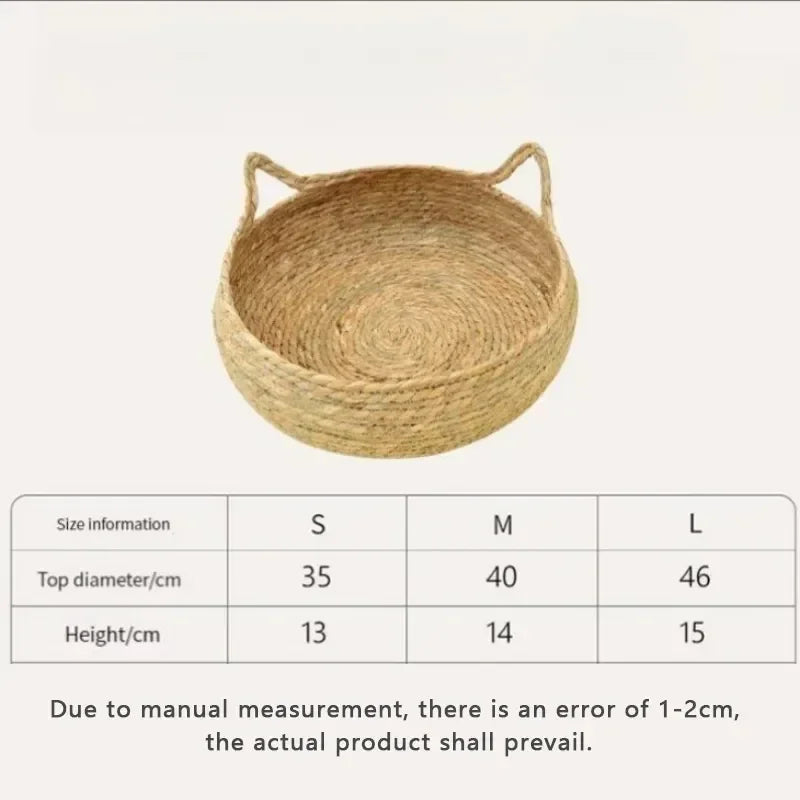 Hand-Woven Rattan Cat Bed