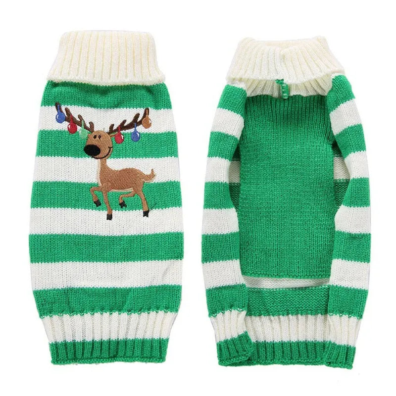 Knitted Christmas Dog Sweater