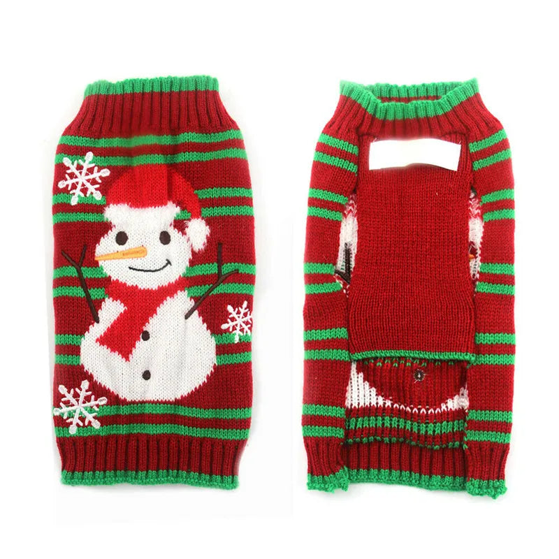 Knitted Christmas Dog Sweater