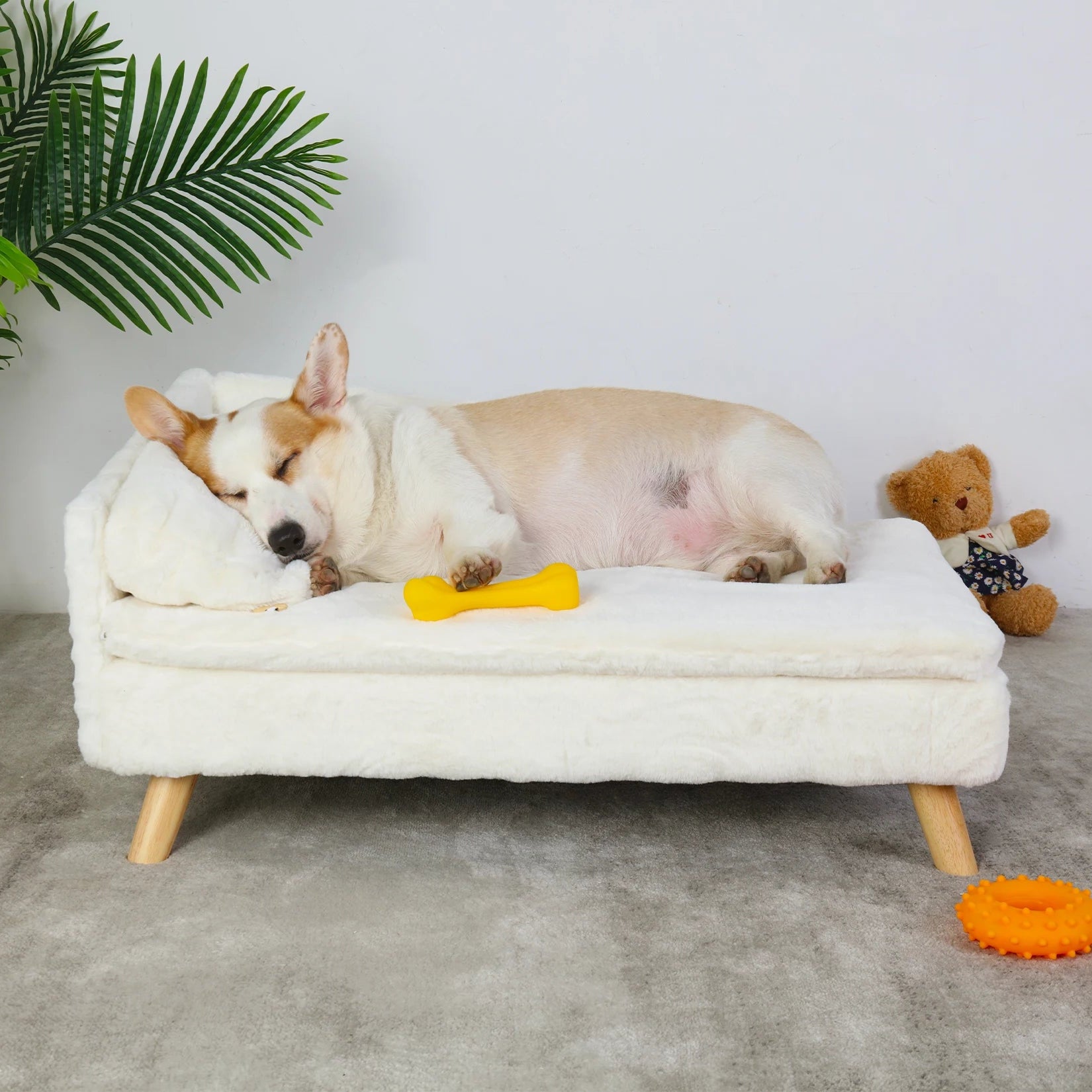 L-Shaped Elevated Pet Sofa