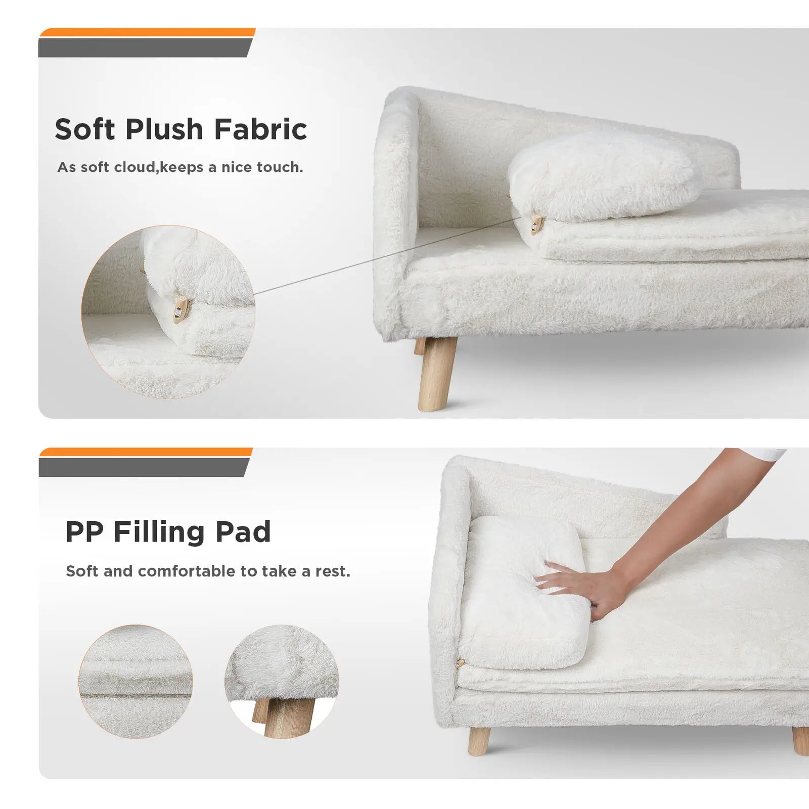 L-Shaped Elevated Pet Sofa