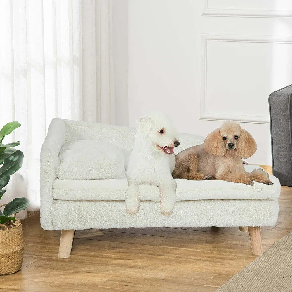 L-Shaped Elevated Pet Sofa