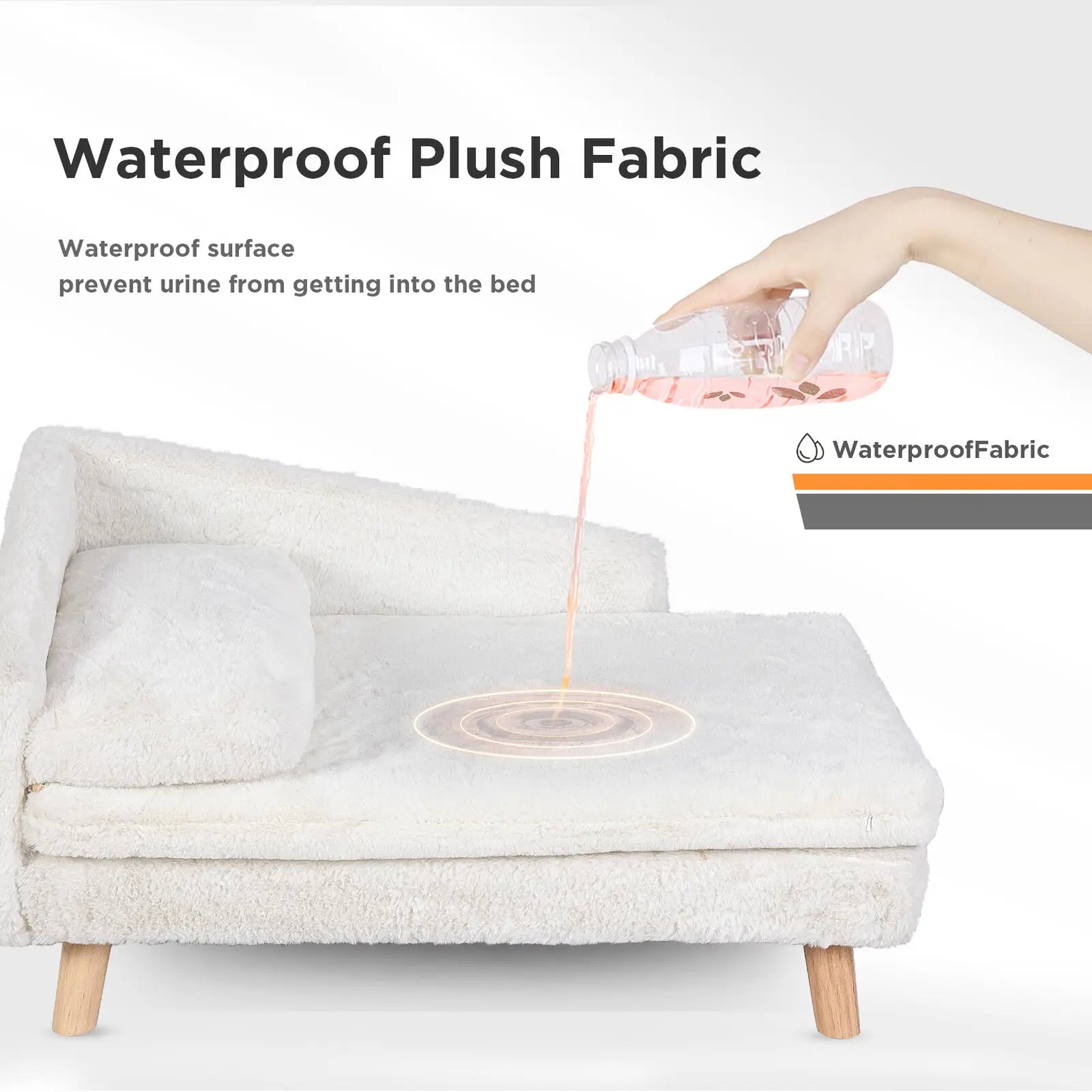 L-Shaped Elevated Pet Sofa