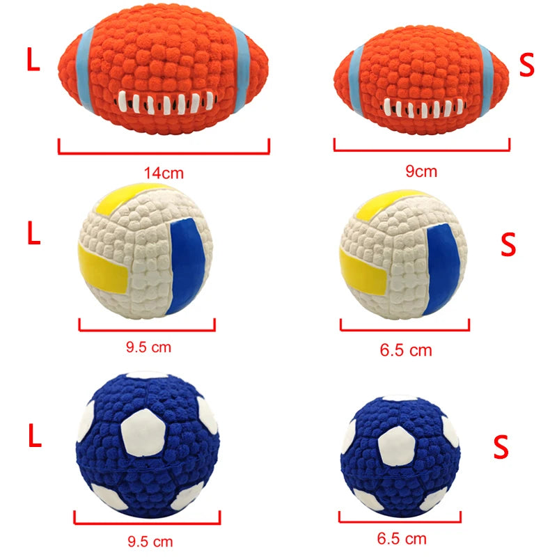 Latex Sports Ball Squeaky Dog Toy