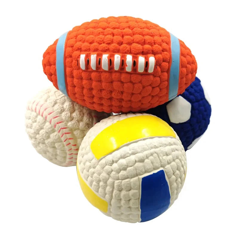 Latex Sports Ball Squeaky Dog Toy