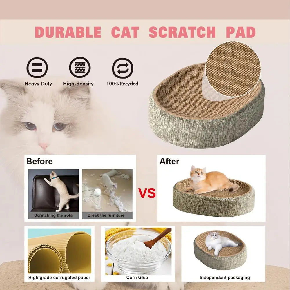 Oval Sisal Cat Scratch Bed