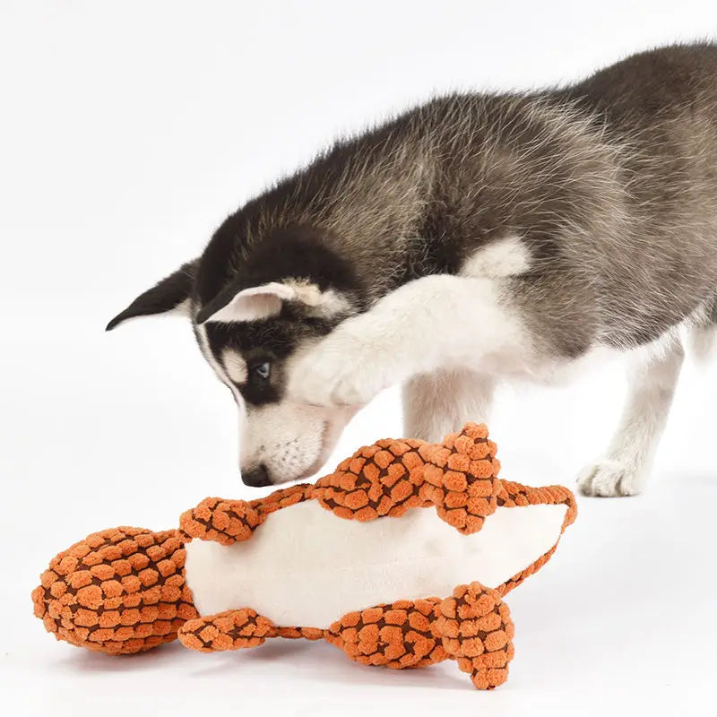 Plush Dinosaur Squeaky Dog Toy