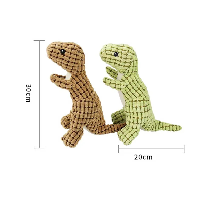 Plush Dinosaur Squeaky Dog Toy