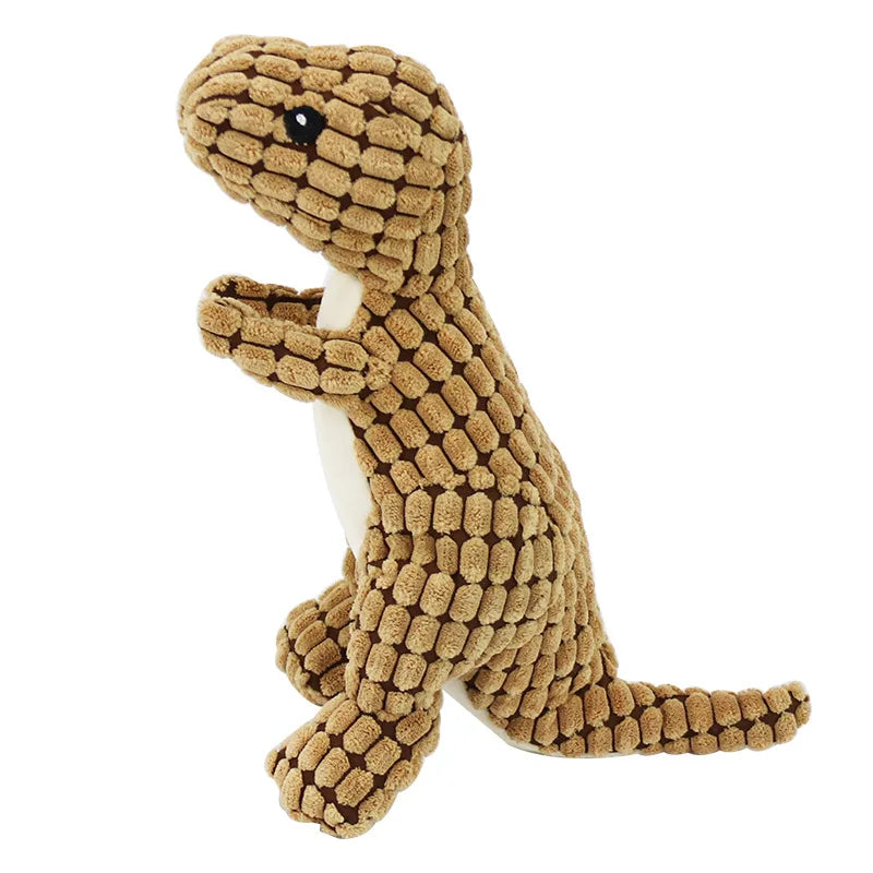 Plush Dinosaur Squeaky Dog Toy