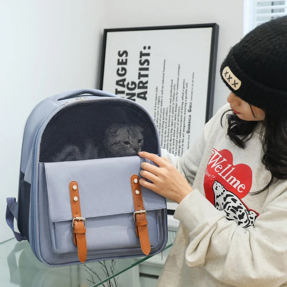 Portable Cat Carrier Backpack
