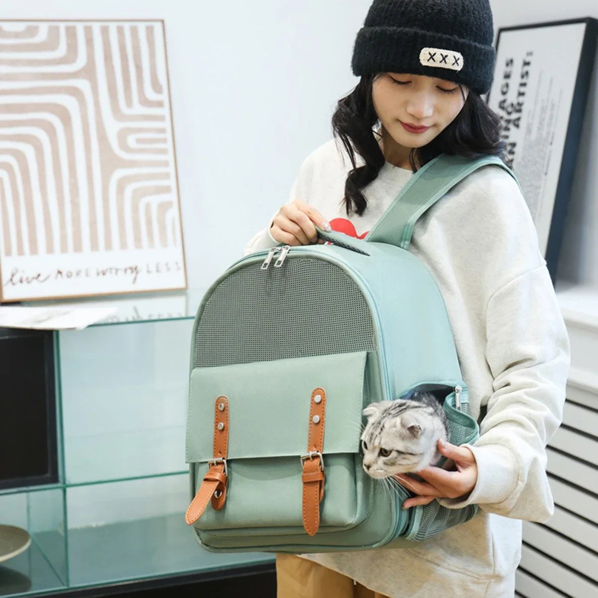 Portable Cat Carrier Backpack