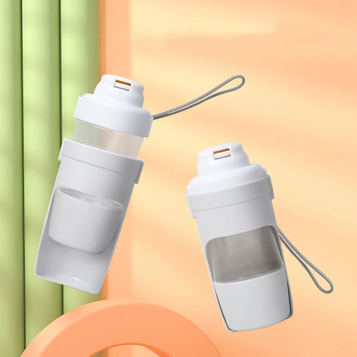 Portable Pet Water Bottle with Food Storage