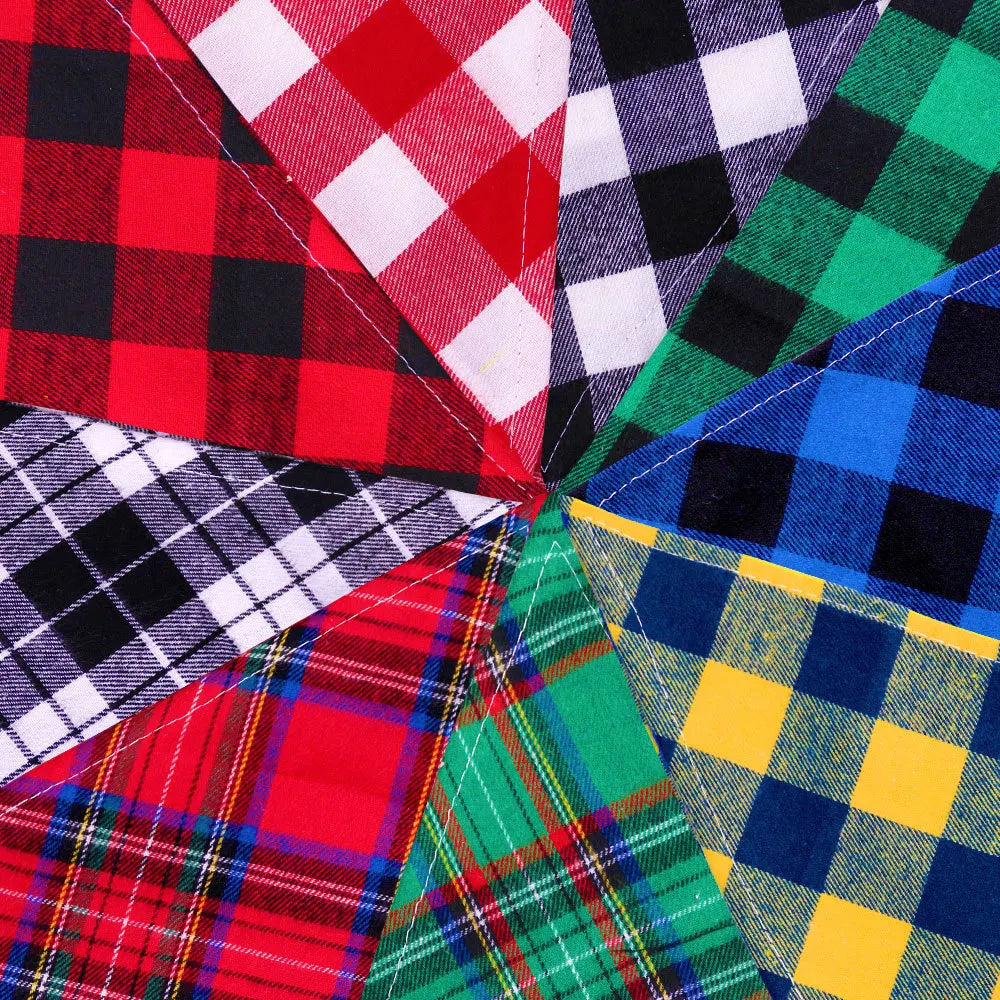 Red & Black Plaid Dog Bandana